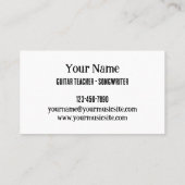 ギタカラフルートリオ音楽教師ギタリスト 名刺 (裏面)