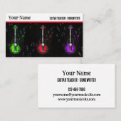 ギタカラフルートリオ音楽教師ギタリスト 名刺 (正面/裏面)