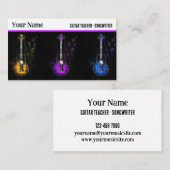 ギタカラフルートリオ音楽教師ギタリスト 名刺 (正面/裏面)