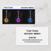 ギタカラフルートリオ音楽教師ギタリスト 名刺 (正面/裏面)