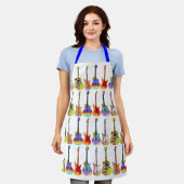 ギタカラフルーパターン エプロン (着用した状態)