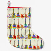 ギタカラフルーパターン スモールクリスマスストッキング (正面)