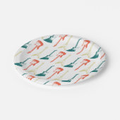 ギタカラフルーロックアンドロールロックスター誕生日 ペーパープレート (アングル)