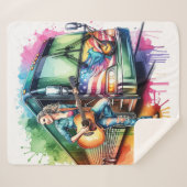 ギタカラフルー・ツアーバス付きシンガーカスタム シェルパブランケット (正面(横))