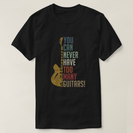 ギタギフトが多過ぎることはないおもしろい Tシャツ (デザイン正面)