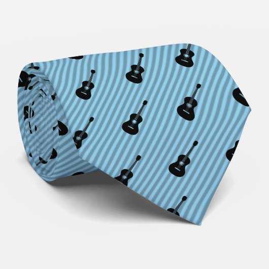 ギタクラシカルーのモチーフを繰り返ストライプのし ネクタイ (ロール)