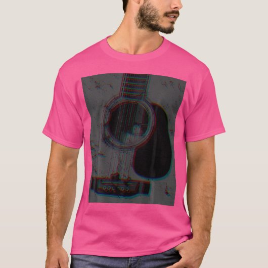 ギタクラシカルー演奏用ヴィンテージアコースティックギター Tシャツ (正面)