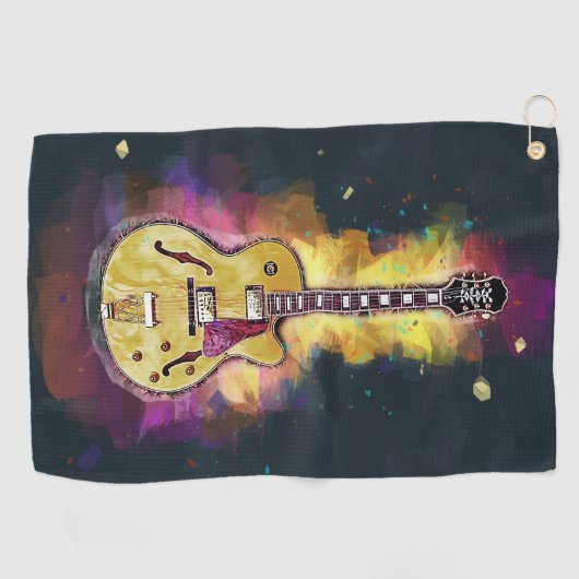 ギタクールパーソナライズされたーアート ゴルフタオル (横)