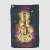 ギタクールパーソナライズされたーアート ゴルフタオル (正面)