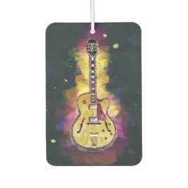 ギタクールパーソナライズされたーアート |鮮やかな黄色のピンク カーエアーフレッシュナー