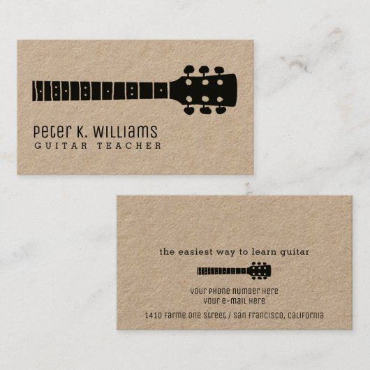 ギタクールモダンー先生 名刺 (正面/裏面)
