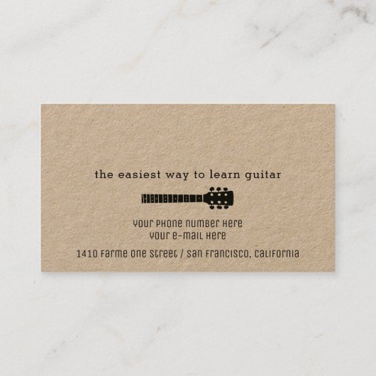 ギタクールモダンー先生 名刺 (裏面)