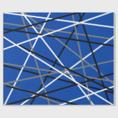 ギタクールーストライプのルブルーグレイ白黒 ラッピングペーパー (フラット)