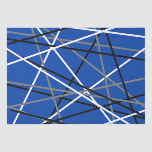 ギタクールーストライプのルブルーグレイ白黒 薄葉紙 (正面)