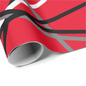 ギタクールーストライプのレッドグレーホワイトブラック ラッピングペーパー (ロールコーナー)