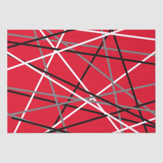 ギタクールーストライプのレッドグレーホワイトブラック 薄葉紙 (正面)