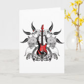 ギタグランジーとスカル カード (黄色い花)