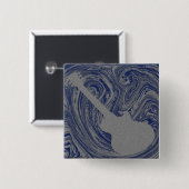 ギタグランジーボタン王室の青 缶バッジ (正面&裏面)