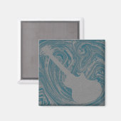 ギタグランジーマグネット、ターコイズ マグネット (正面/裏面)