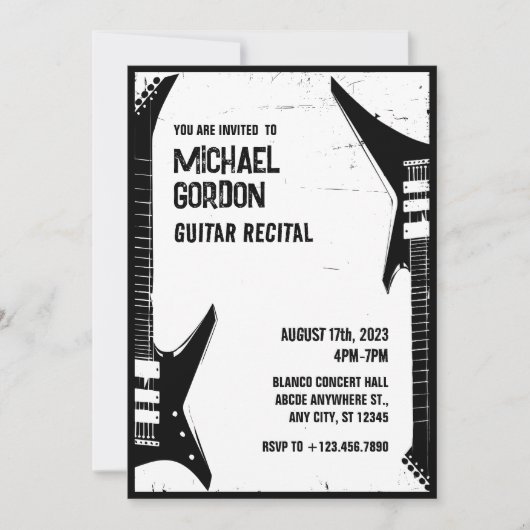 ギタグランジーリサイタル 招待状 (正面)