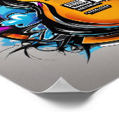 ギタサイケデリックーTシャツ ポスター (角)