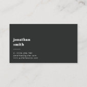 ギタスタイリッシューミニマルミュージシャングレイ 名刺 (裏面)