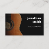 ギタスタイリッシューミニマルミュージシャングレイ 名刺 (正面)