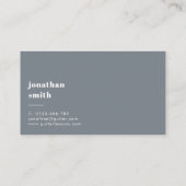 ギタスタイリッシューミニマルミュージシャンブルー 名刺 (裏面)