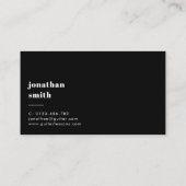 ギタスタイリッシューミニマルミュージシャン白黒 名刺 (裏面)