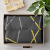 ギタストライプのーイエローグレーホワイトブラック 薄葉紙 (ギフト)