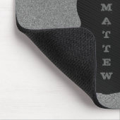 ギタストライプのーマウスパッド、ジェットブラック マウスパッド (コーナー)