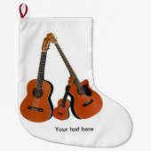ギタスペインのーアコースティックベースとウクレレ ラージクリスマスストッキング (正面)