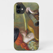 ギタスペインのー付き若い女性(ルノアール) Case-Mate iPhoneケース (裏面)