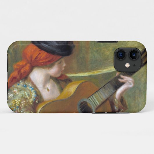 ギタスペインのー付き若い女性(ルノアール) Case-Mate iPhoneケース (裏面(横))