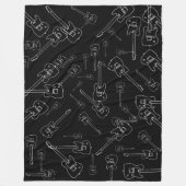 ギタズアロバーブラック フリースブランケット (正面)