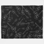 ギタズアロバーブラック フリースブランケット (正面(横))