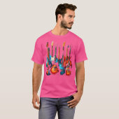 ギタズギタリスト音楽ギター Tシャツ (正面フル)