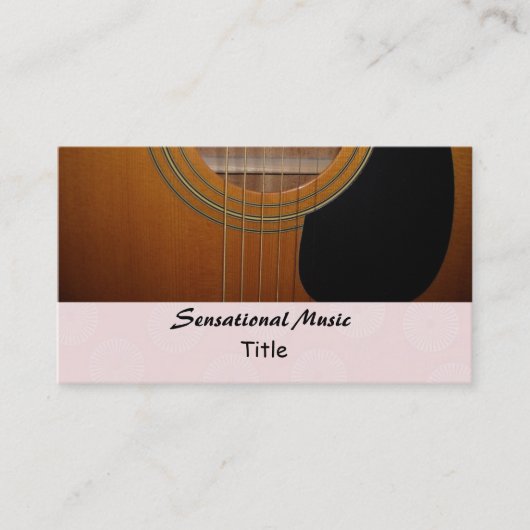 ギタズセンセーショナル音楽 名刺 (正面)