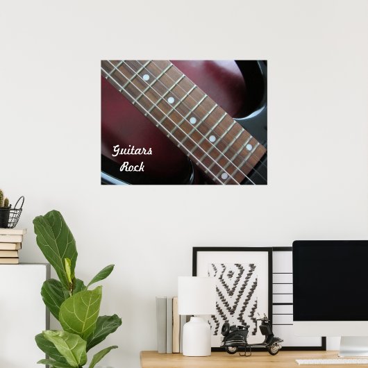 ギタズロックエレキギター ポスター (ホームオフィス)