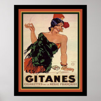 ギタネス1931アールデコたばこ広告 ポスター