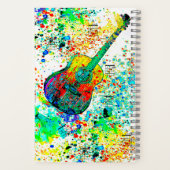 ギタパーソナライズされたーとコード（ばちゃばちゃ）跳ねるジャーナル ノートブック (裏面)