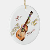 ギタパーソナライズされたーとフローラのクリスマスオーナメント セラミックオーナメント (右)