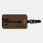 ギタパーソナライズされたーをテーマにした音楽ラゲージタグ ラゲッジタグ (正面横)