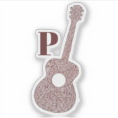 ギタパーソナライズされたーカスタムカットのビニールシール シール (正面)