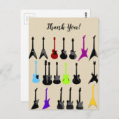 ギタパーソナライズされたープリント ポストカード (正面/裏面)