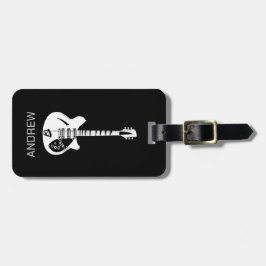 ギタファンキーポップ・アートのー音楽楽器 ラゲッジタグ