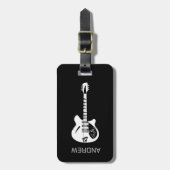 ギタファンキーポップ・アートのー音楽楽器 ラゲッジタグ (正面縦)