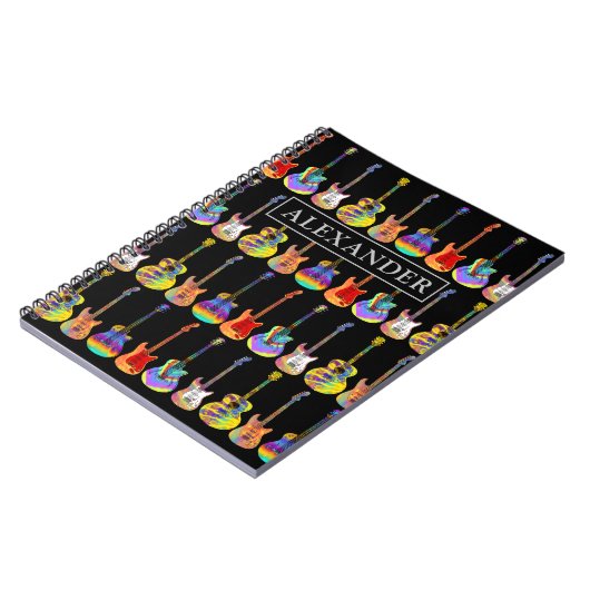 ギタファンキーーカラフルパターンの名前の追加 ノートブック (左側)