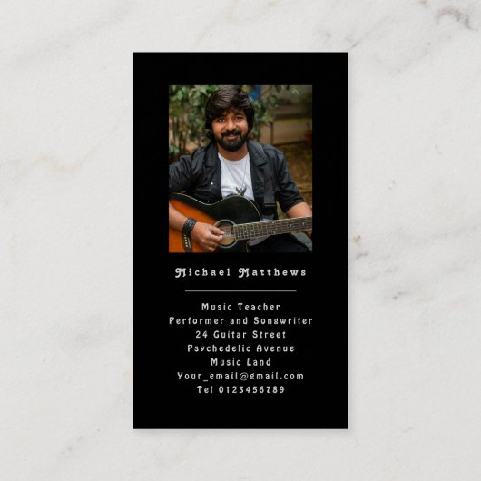 ギタモダンー先生カスタムフォト名刺 名刺 (裏面)