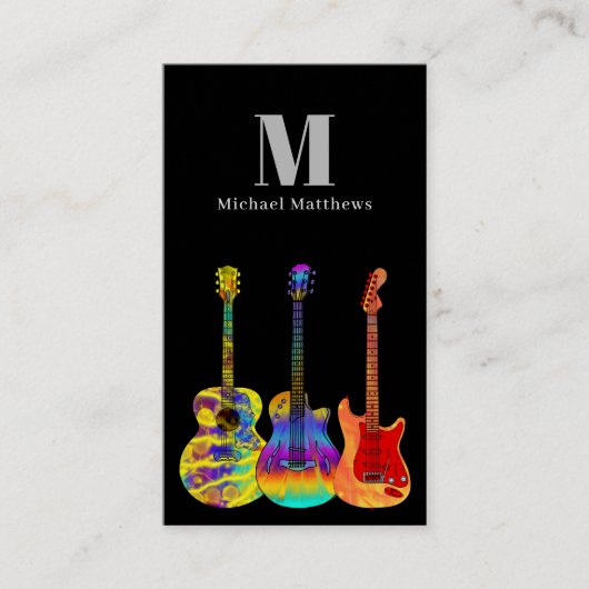 ギタモダンー先生カスタムロゴ 名刺 (正面)